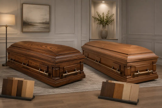 Solid Wood vs. Wood Veneer Caskets: A Professional Buying Guide